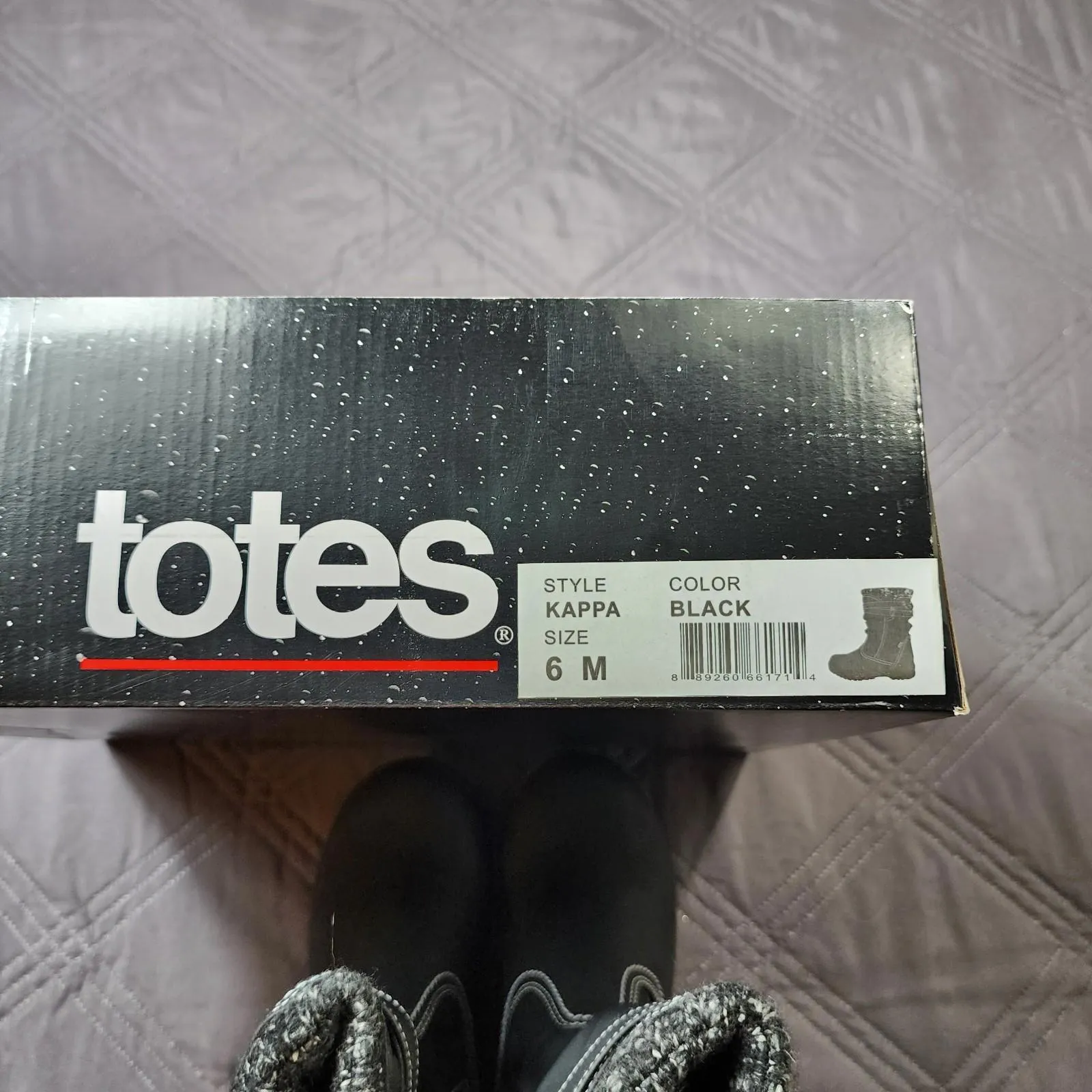 Totes Boots Women"s 6M Kappa Winter Gray Faux Leather Zip Faux Fur Round Toe Size 6 - Image 9