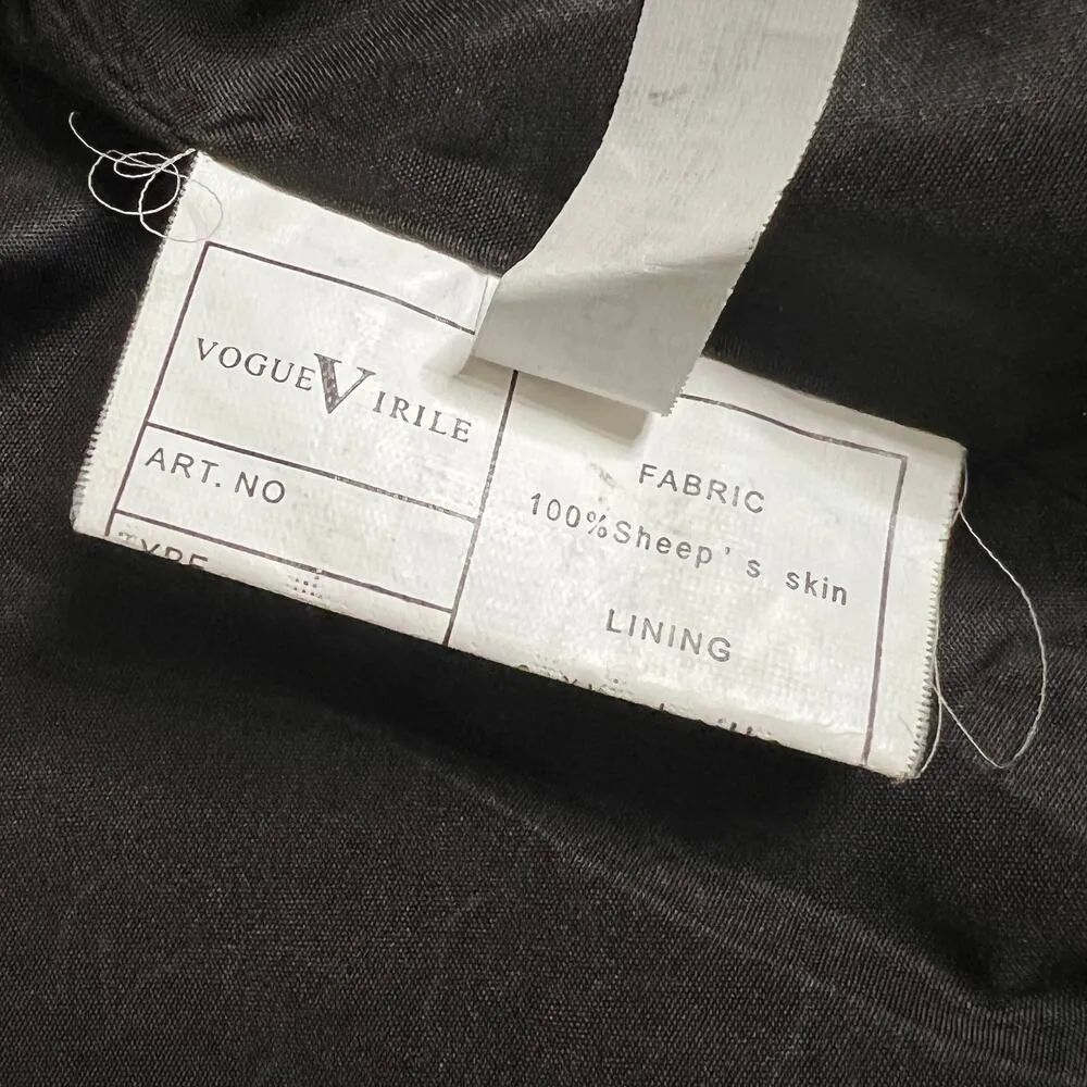 Vogue Virile Leather Blazer Style Jacket Black Size Small - Image 8