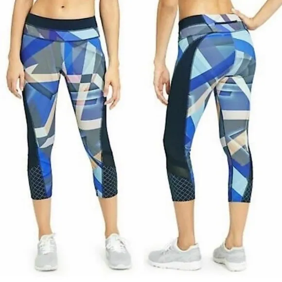 Athleta Electric Geo Sonar Capri Leggings A2 - Image 2