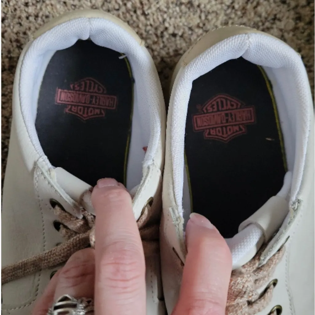 HARLEY DAVIDSON leather sneakers 🏍️ White Size 9.5 - Image 6