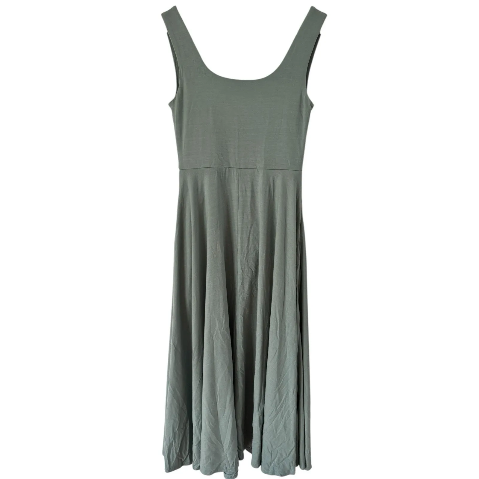 American Giant Flex Tencel Midi Dress Womens XS Blue - Image 2