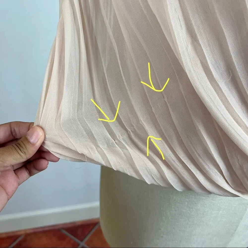 Anthropologie Eloise Blush Pleated Tank Top - Image 6