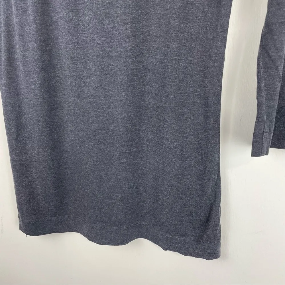 Massimo Dutti Sz Small Silk Cotton Grey Textured Neck Boat Neck Top Sz Small - Image 11