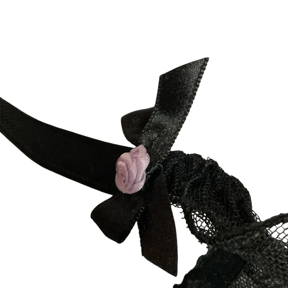 Agent Provocateur Women's Lorna‎ Lace Plunge Underwired Bra Size 32DD Black Mesh - Image 9