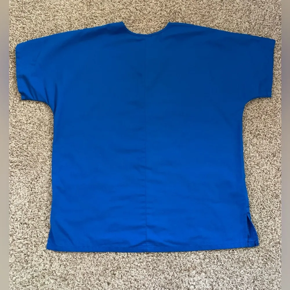 Authentic Cherokee Workwear Scrub Blue Sz M Top - Image 5