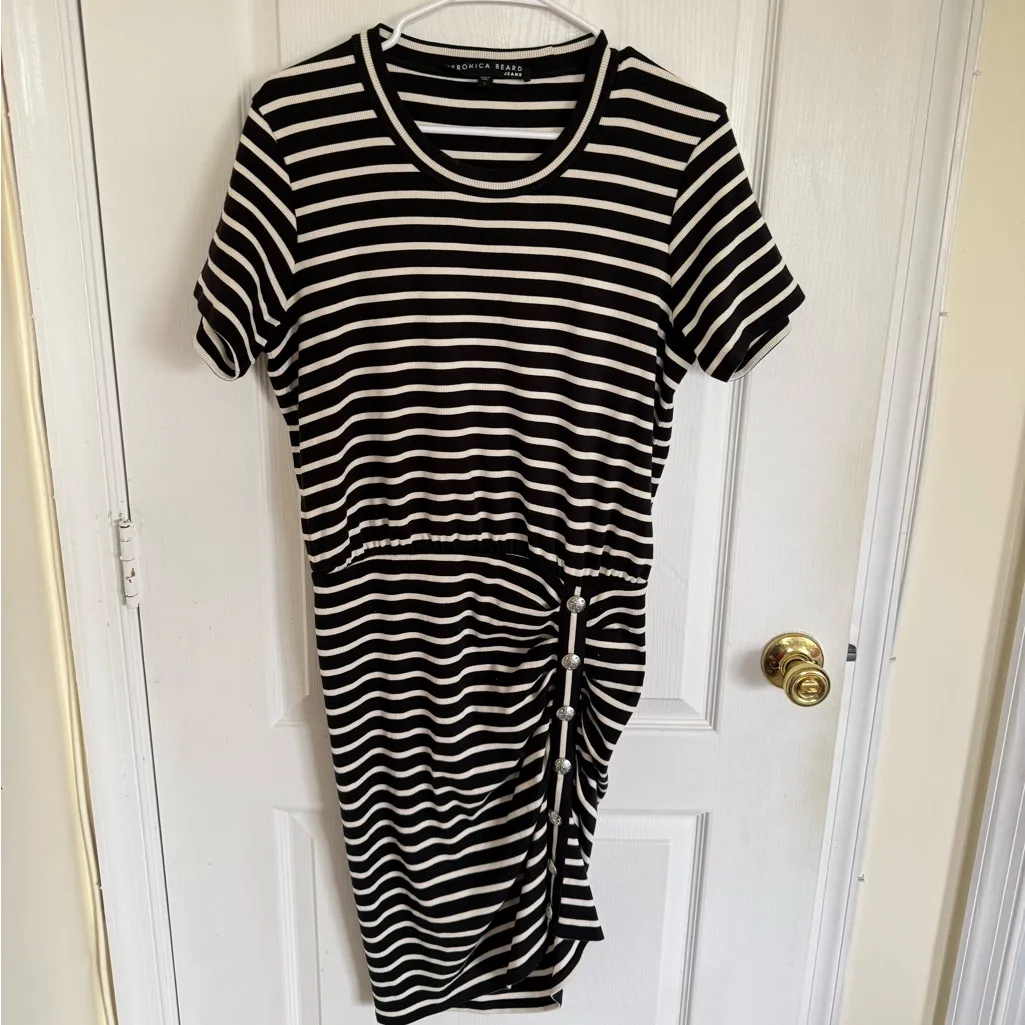 Veronica Beard Cortland Striped Mini Dress - Image 3