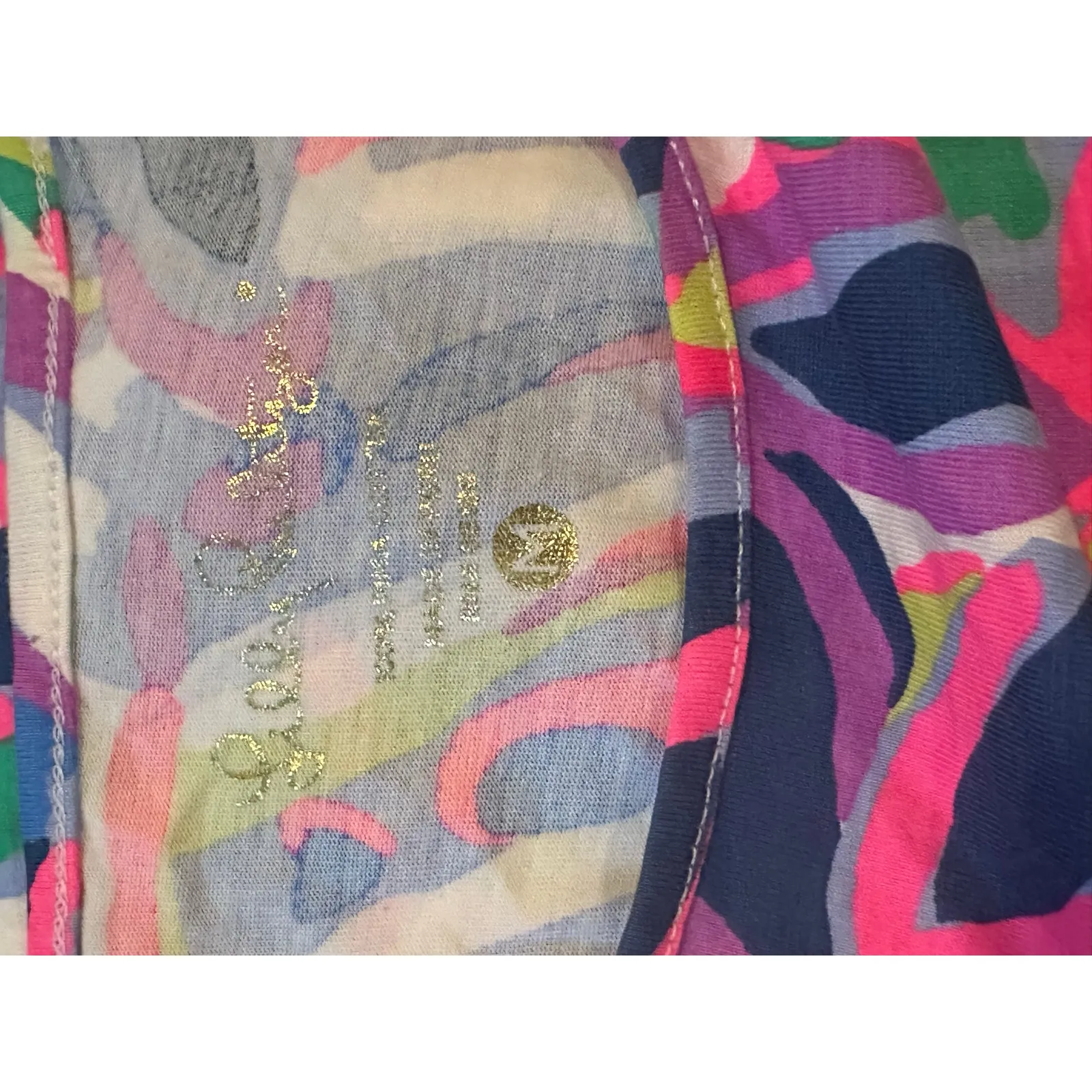 Lilly Pulitzer  3/4 Sleeve Dress Medium Pink Blue White Purple - Image 4