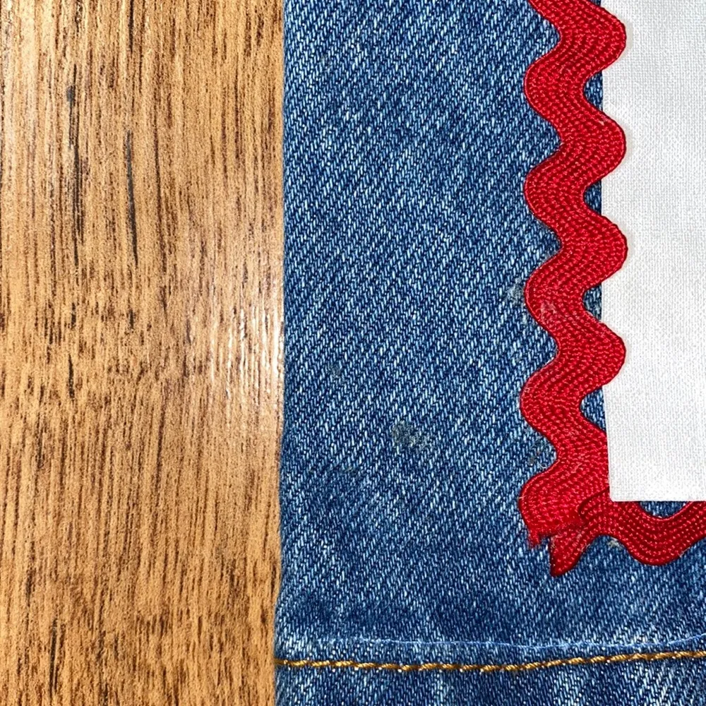 Handmade Western Cowgirl Sm Denim Shoulder Bag GUC OS - Image 12