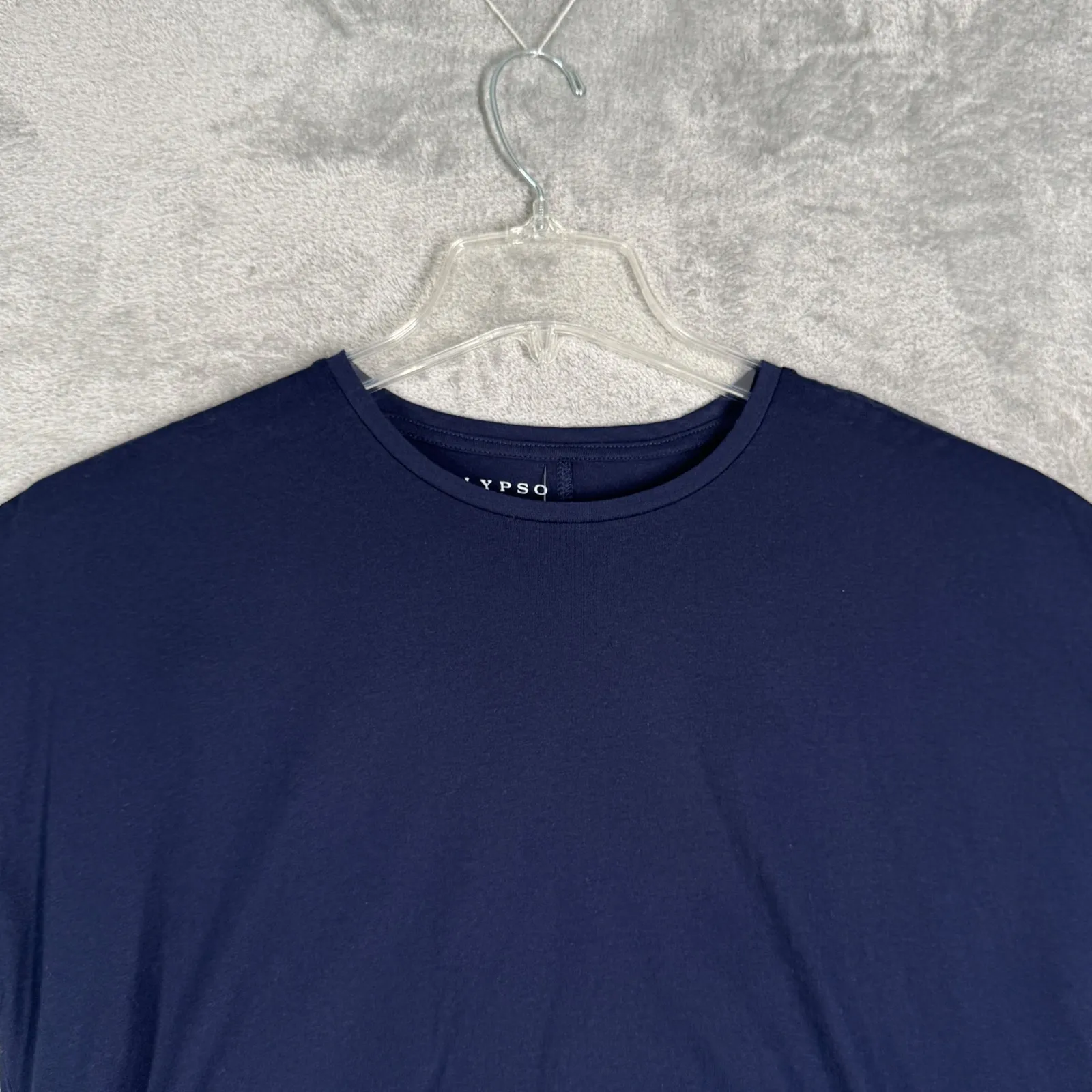 Calypso St‎ Barth Cropped T Shirt Women S Navy Organic Cotton Minimalist Coastal - Image 4
