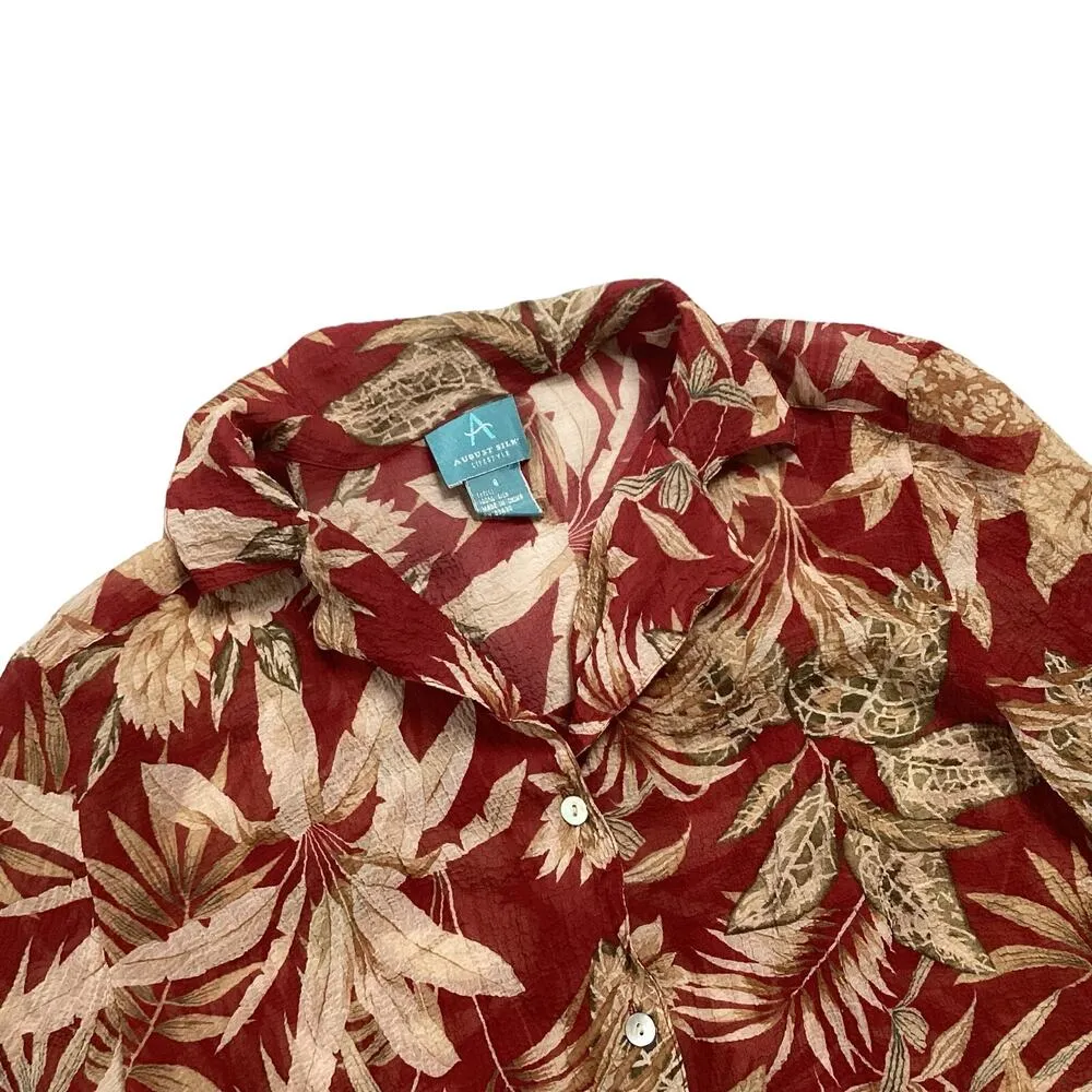 August Silk Hawaiian Print Button Down - Image 4