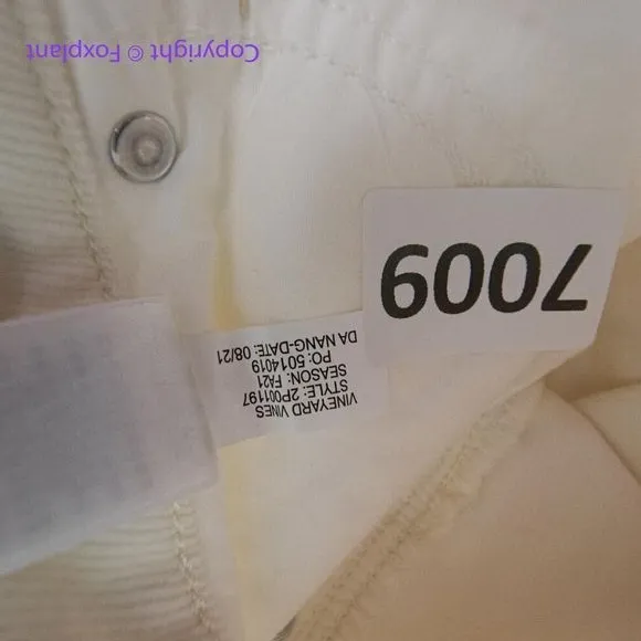 New! Vineyard Vines corduroy Jamie High Rise pants‎ in mashmallow, size 31 - Image 14