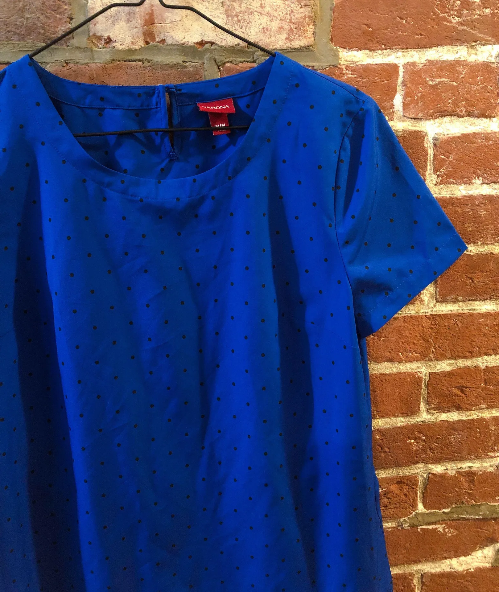 Merona Blue Polka Dot Top - Image 5