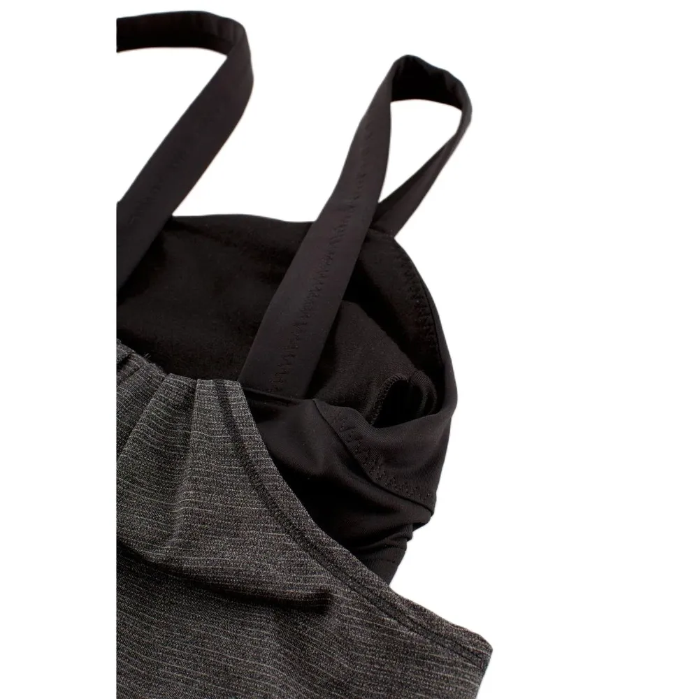 Womens Lululemon Run Back On Track Black Grey Gray Athletic Tank Top Size 4 - Image 7