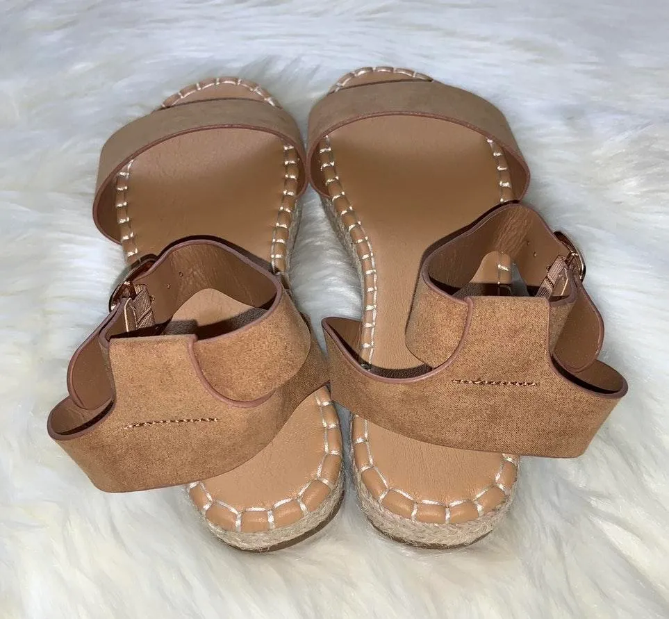 Bamboo Tan Platform Espadrille Sandals 9 - Image 4