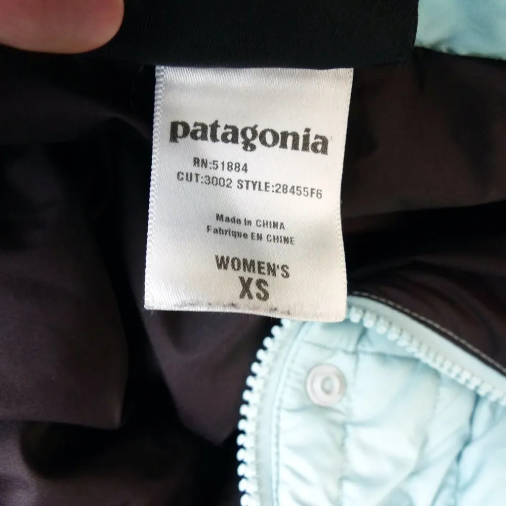 Patagonia Jacket Women XS Aqua Winter Rays Coat Goosedown Y2K Gorpcore ST 28455 - Image 14
