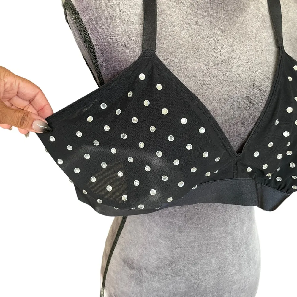 Parade Gem Covered Bralette Size 3XL Black - Image 4