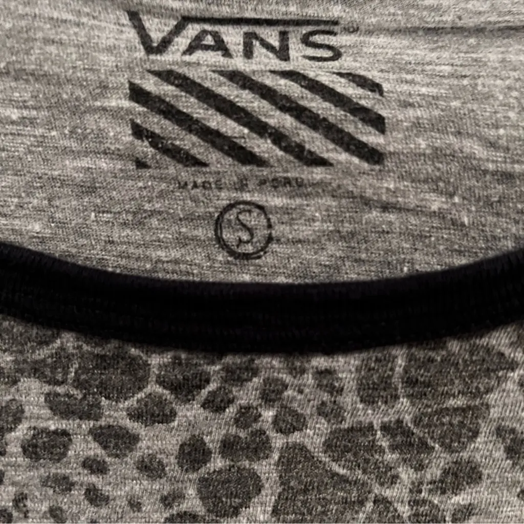 Vans off the wall classic Black and Gray Women's Top or long sleeve tee - Image 3