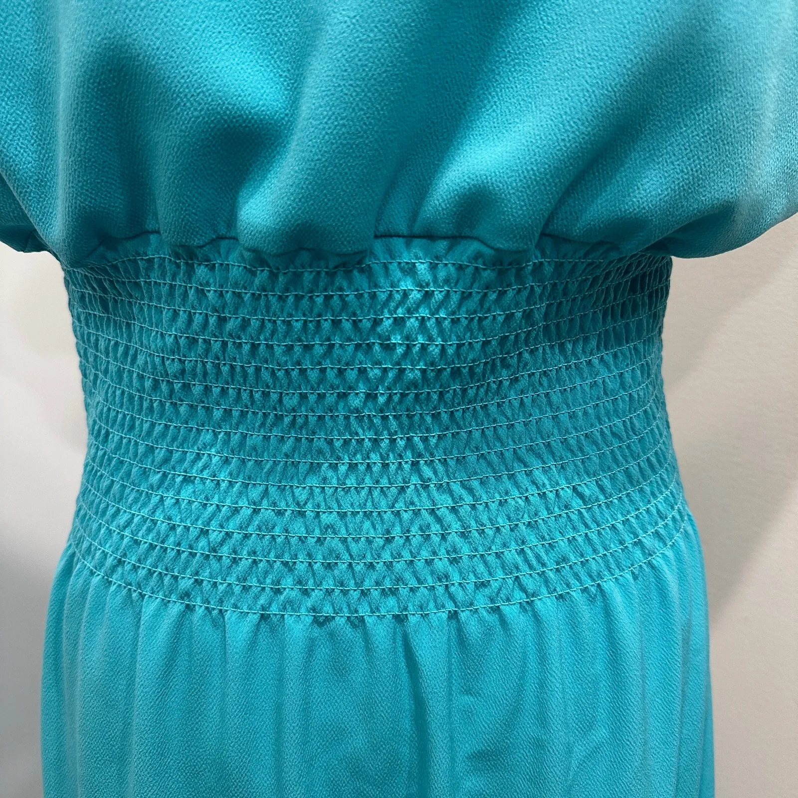 Draper James Mint Green Flutter Sleeve Blouson Maxi Dress Coastal Preppy Medium - Image 10