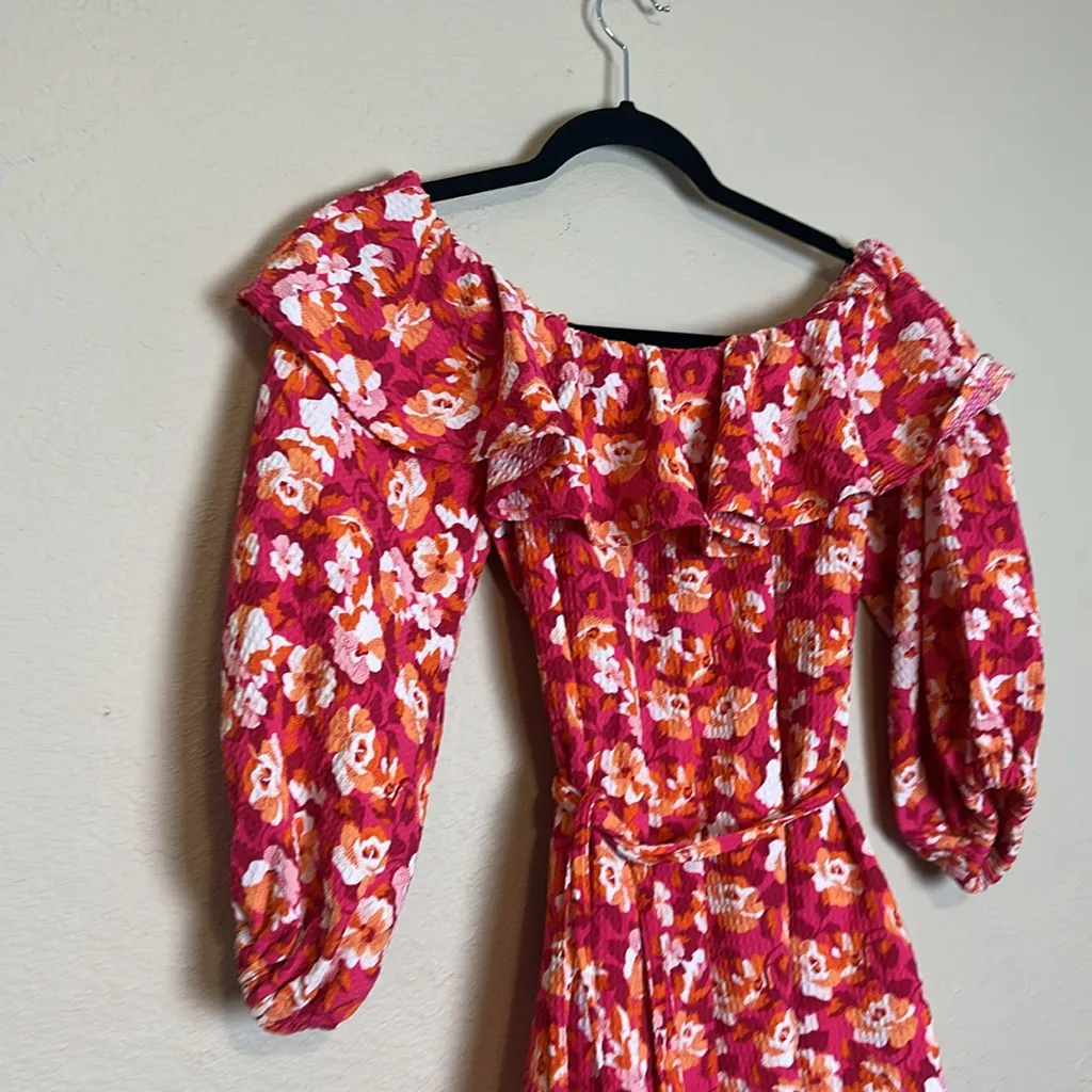 Peter Som Collection Floral Off The Shoulder Romper‎ Size 10 - Image 4