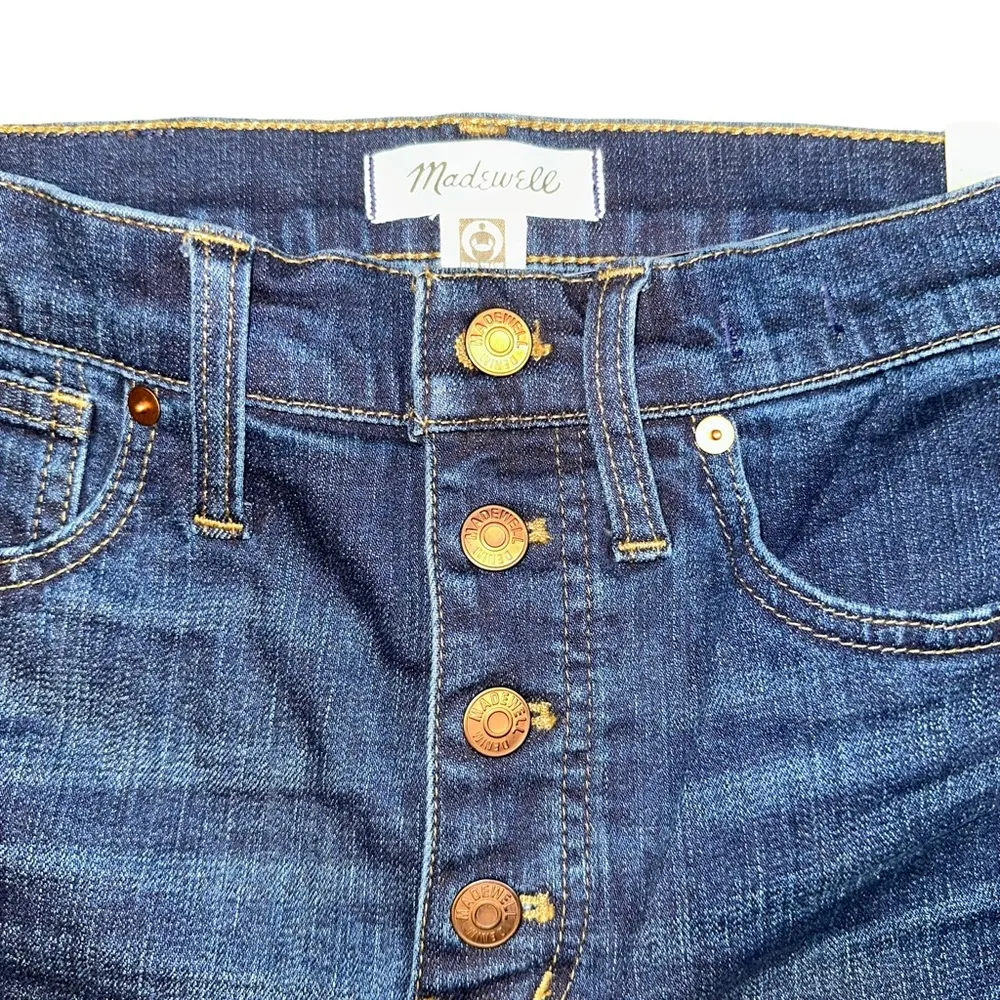 NWOT Madewell 10" High Rise Button Fly Skinny Jeans Dark Wash 28 - Image 3