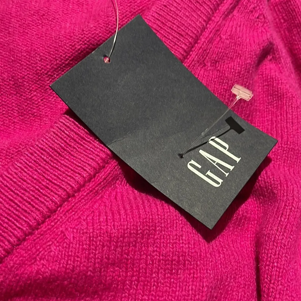 NWT GAP Marino Wool Blend Button Front Cardigan In Purple Magenta Large - Image 6