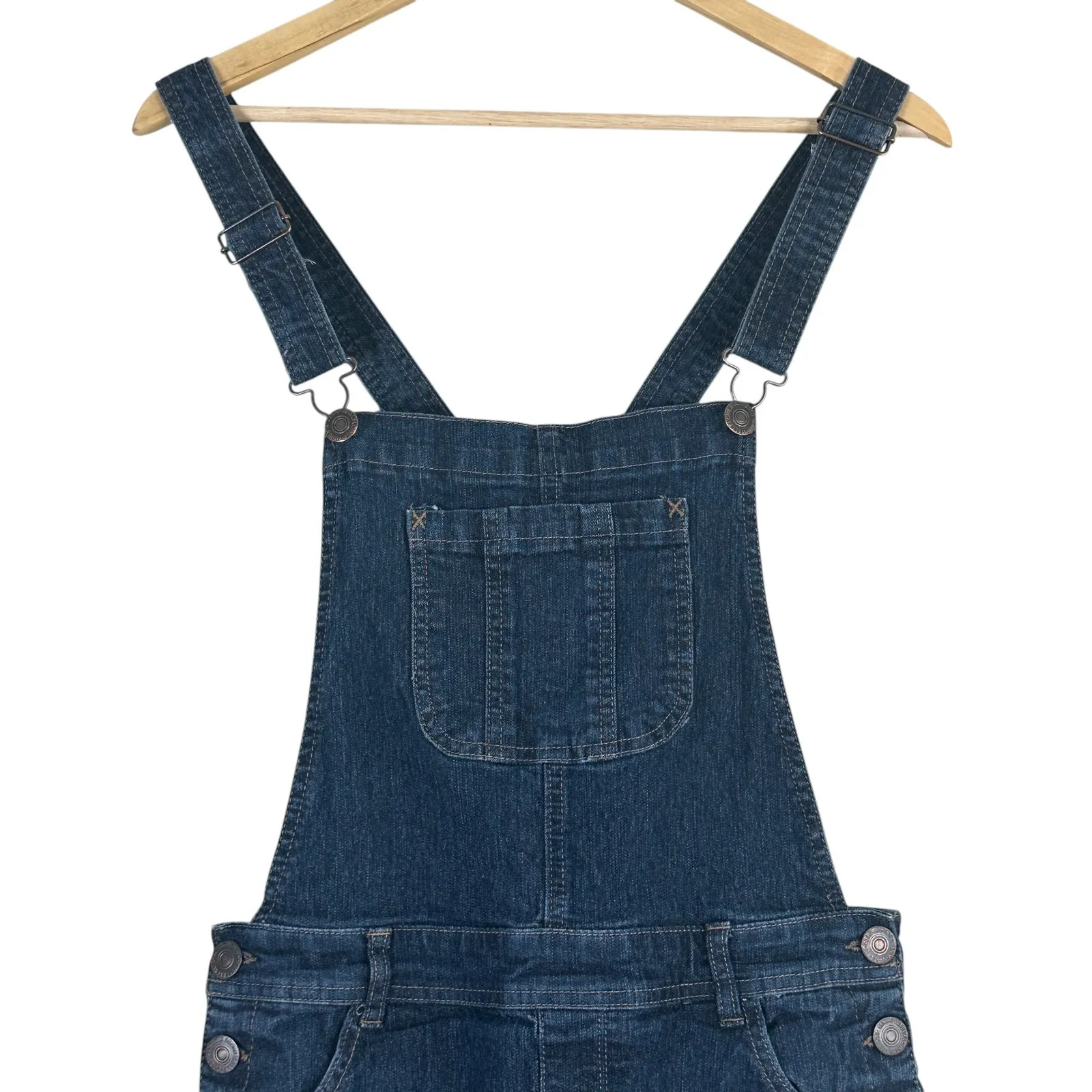 Wallflower Overalls Womens M Dark Wash Denim Stretch Adjustable Straps 90s Y2k Blue Size M - Image 2