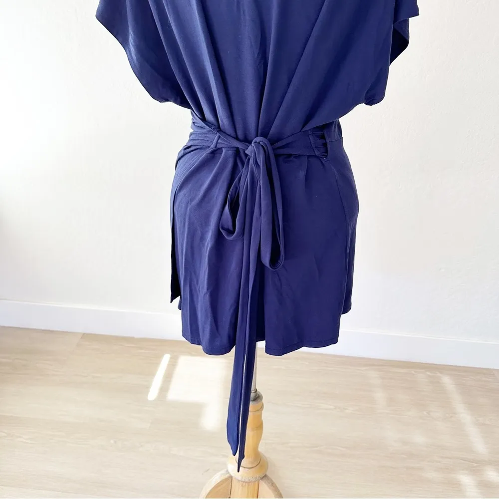 Universal Standard True Blue Navy Fine Jersey Wrap Top | Small 14-16 - Image 11