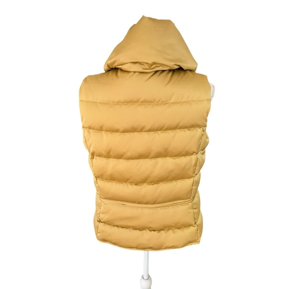 Lauren Ralph Lauren Satin Quilted Down Vest in gold Large NWT - Image 7