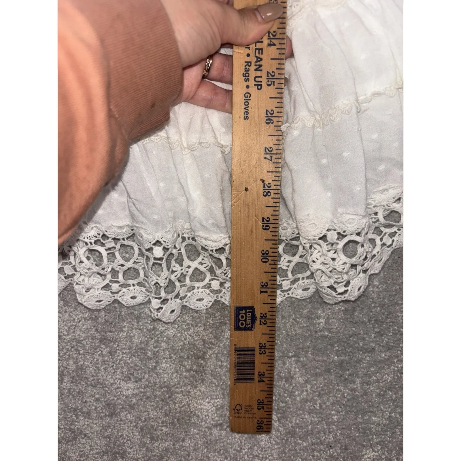 Free People 2 Cruel Intentions Dress White Crochet Lace‎ Flower Spring Summer - Image 8