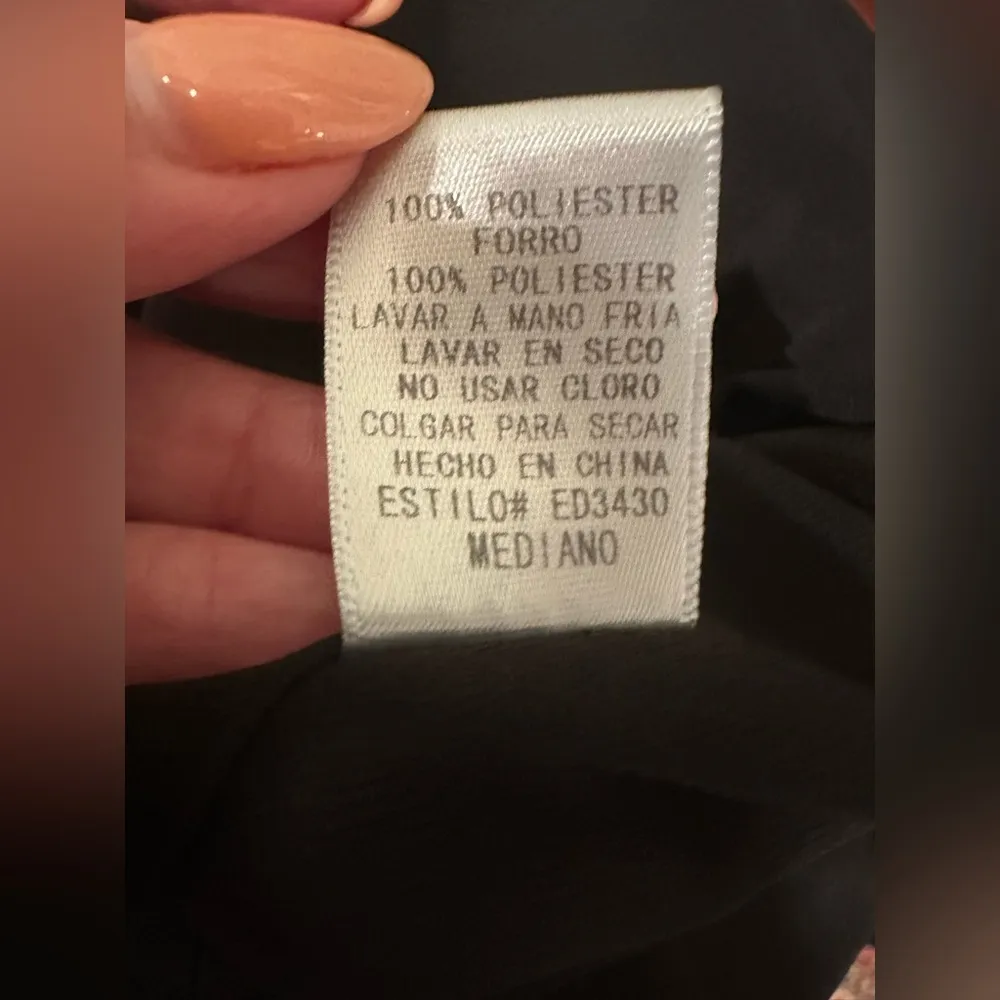 EUC EVERLY BLACK MINI DRESS high neck & back  draped keyhole very sexy &  classy - Image 9