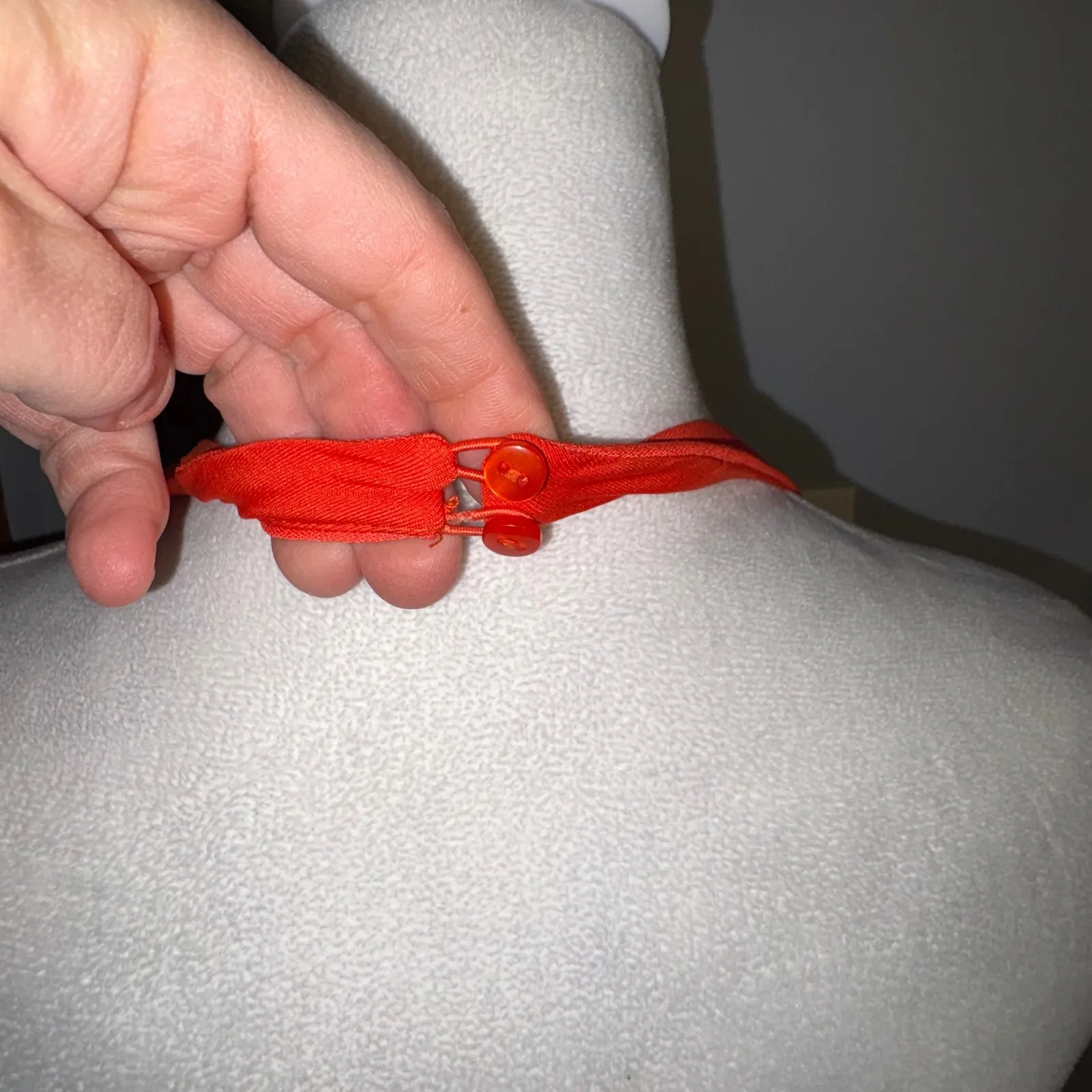 Anthropologie slinky knit Ruched Halter Neck Midi Dress Orange red - Image 13