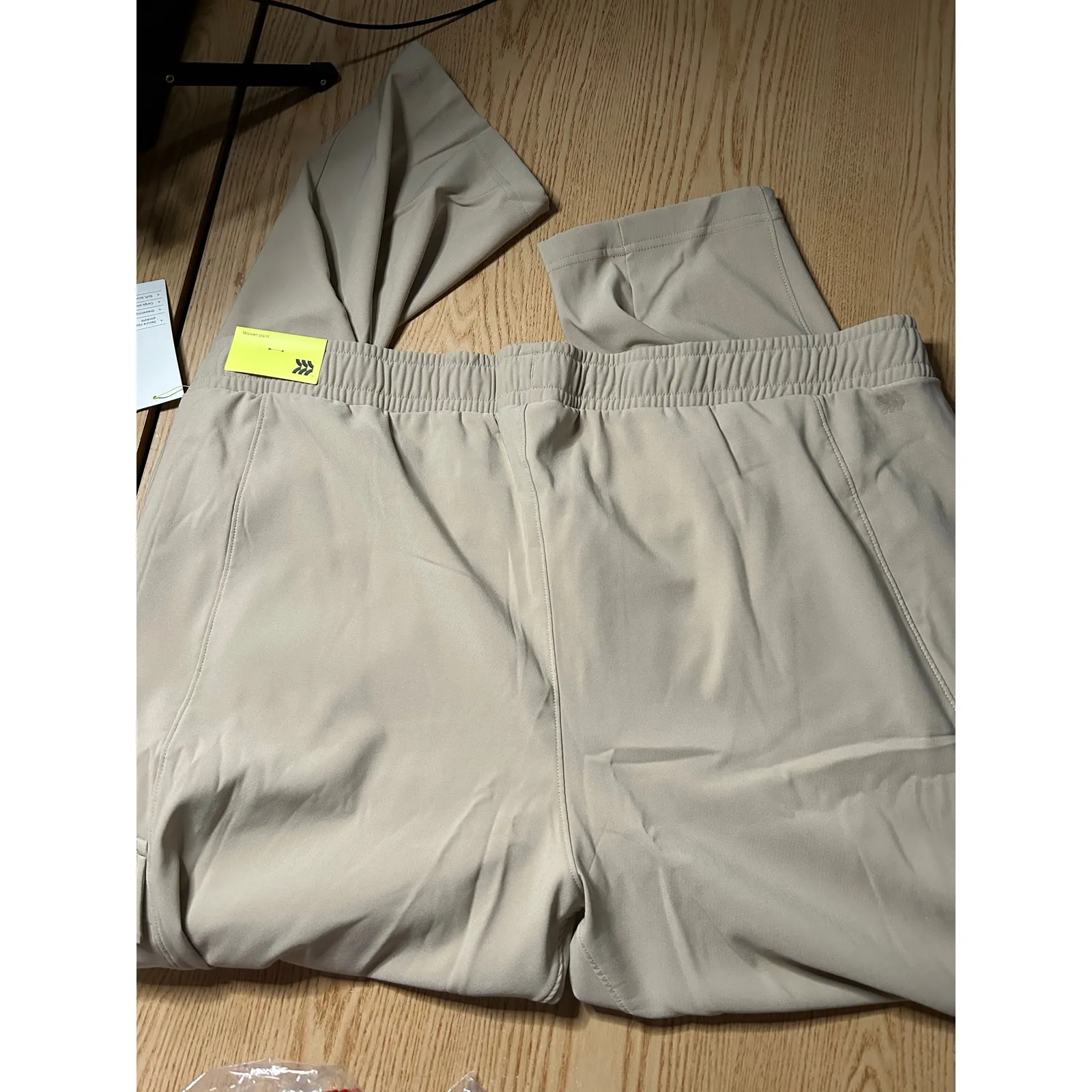 New Women’s All in Motion Athletic Casual Woven Pants Cargo Pockets Khaki XXL - Image 6