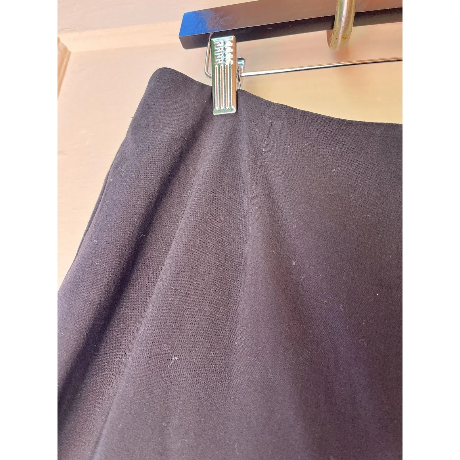 Vintage 80s Black Cotton mid rise floral Embroidered Cropped altered Pants XL - Image 11