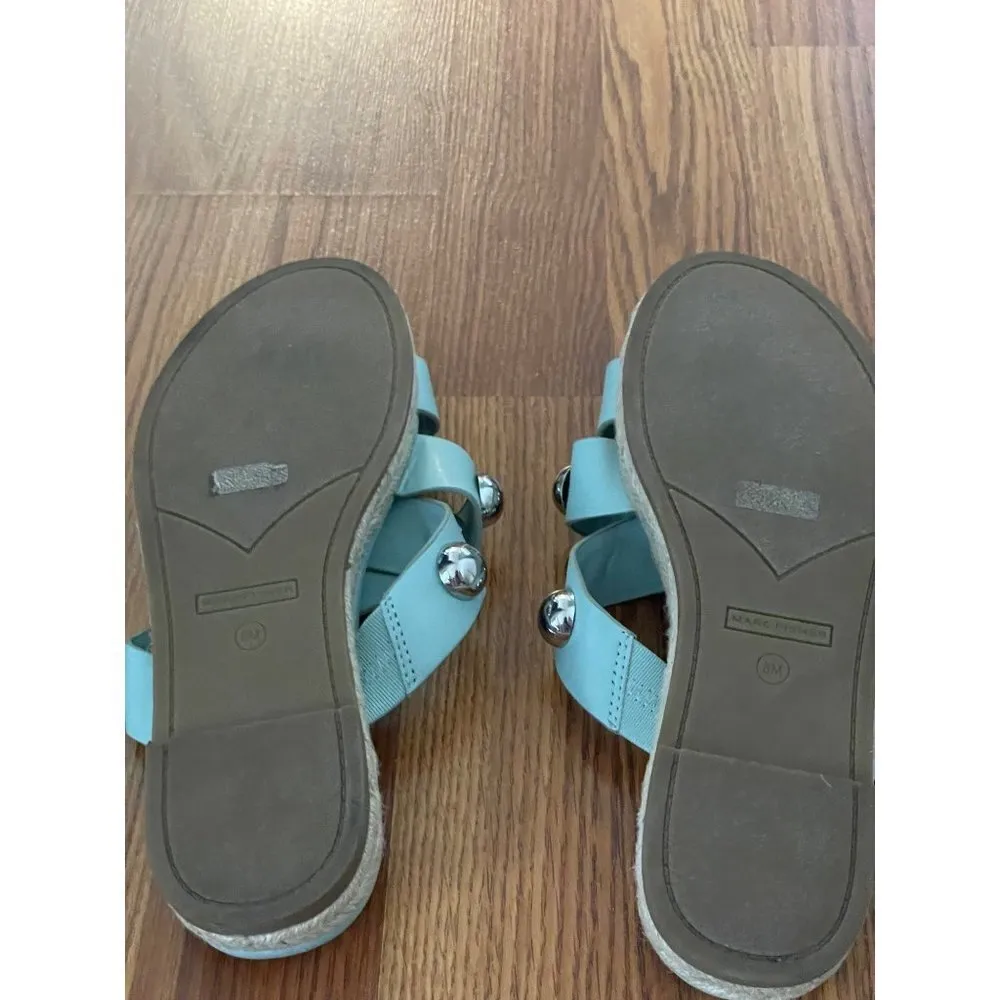 Marc Fisher Prisca Ornamental Espadrille Slide Sandal  Size 8 Green - Image 5