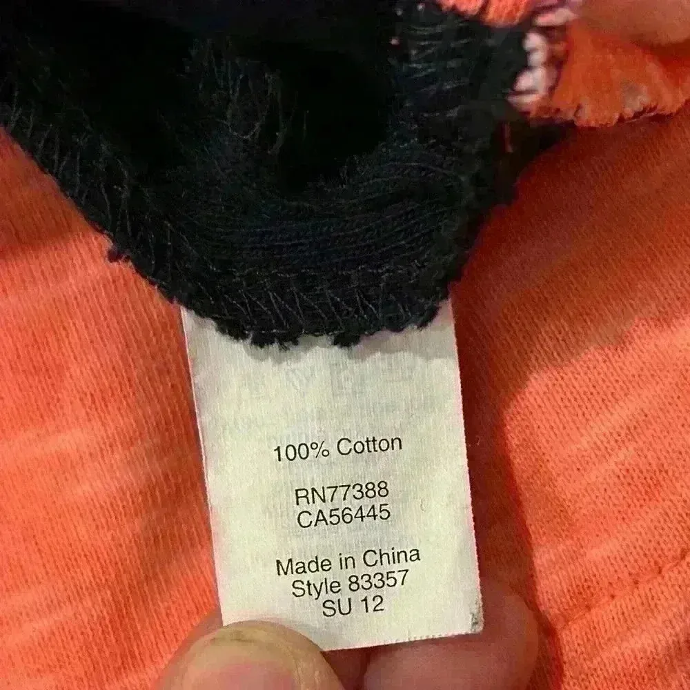 J Crew Women’s Long Sleeve Color Block Tunic Navy Coral Zipper Sweater Size S - Image 5