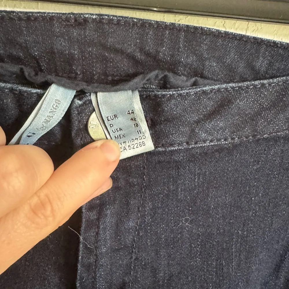 MNG by Mango Dark Wash Blue Denim Straight Leg Womens 12 Casual Stretch - Image 5