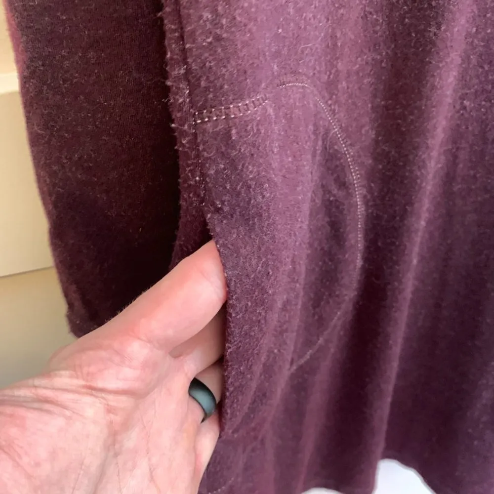 Max Studio Maroon Weekend Cowl Neck Long Sleeve Dress - Image 7