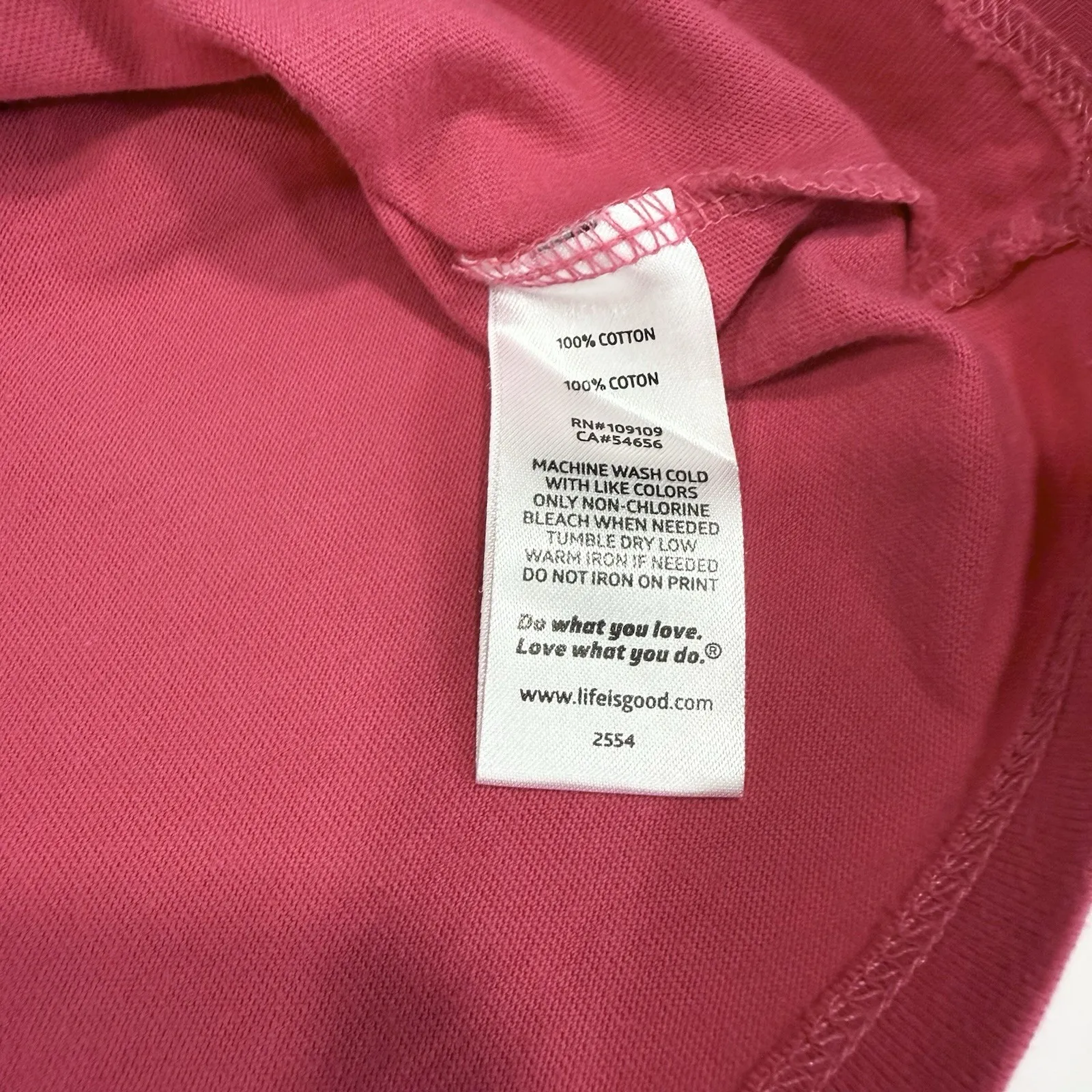 Life is Good Pink Let It Bee V Neck Long Sleeve Crusher Tee Size XXXL 3X - Image 9