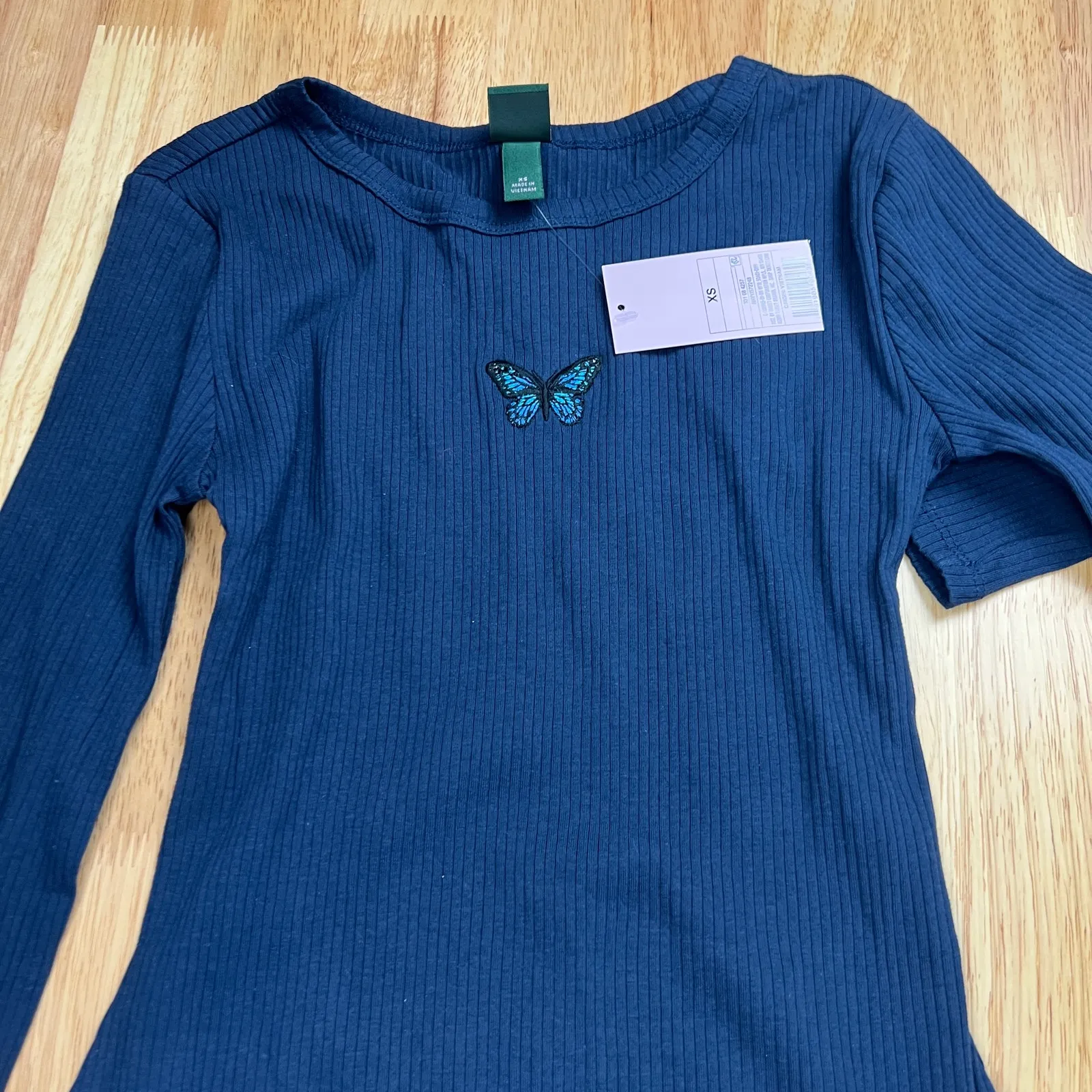 Wild Fable Women's Navy Long Sleeve Bodycon Dress - Size XS - NWT - Image 3