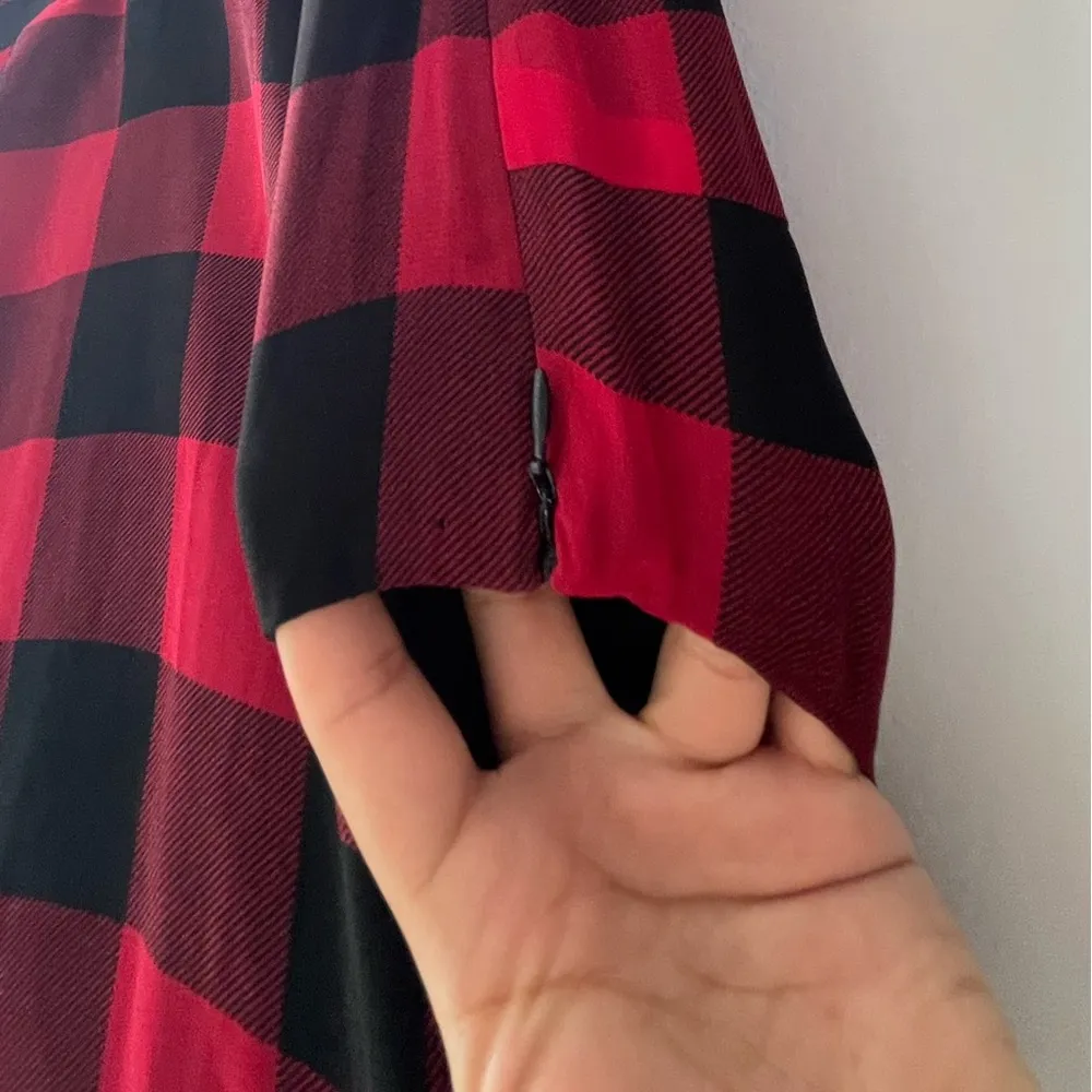 Talbots Petite Red and Black Checkered Dress - Image 9