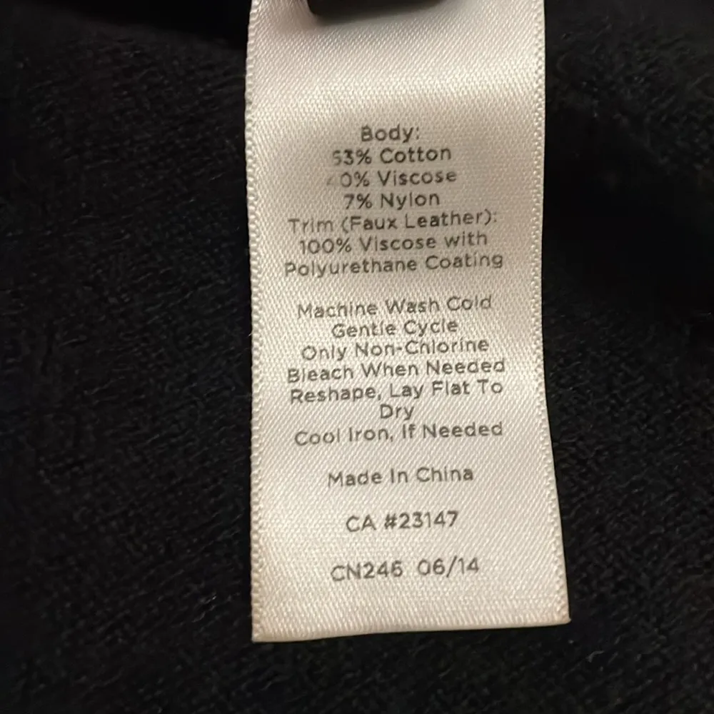 Talbots Black Knit Poncho Wrap Top Womens Size Large / Extra Large Relaxed Fit - Image 5