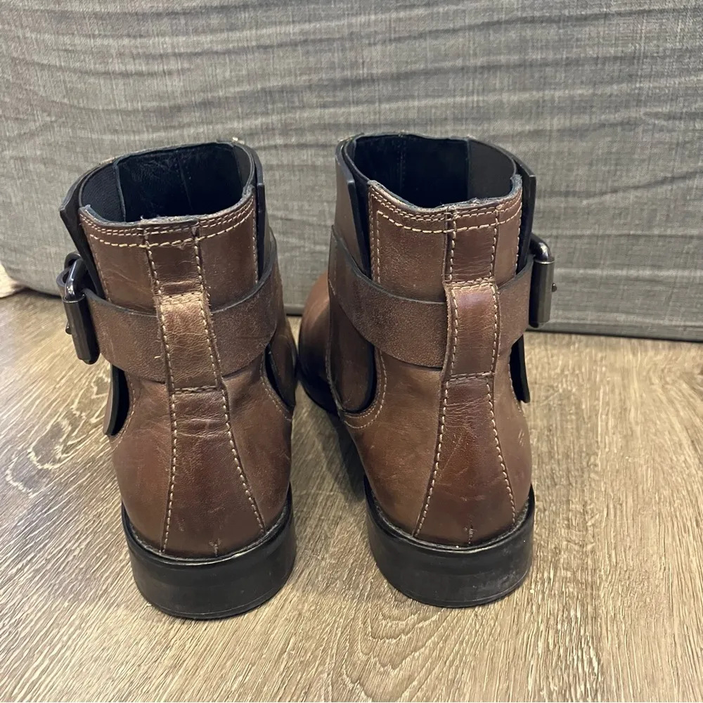 Alexander McQueen Brown Leather Ankle Boots Women’s Size 40 - Image 5