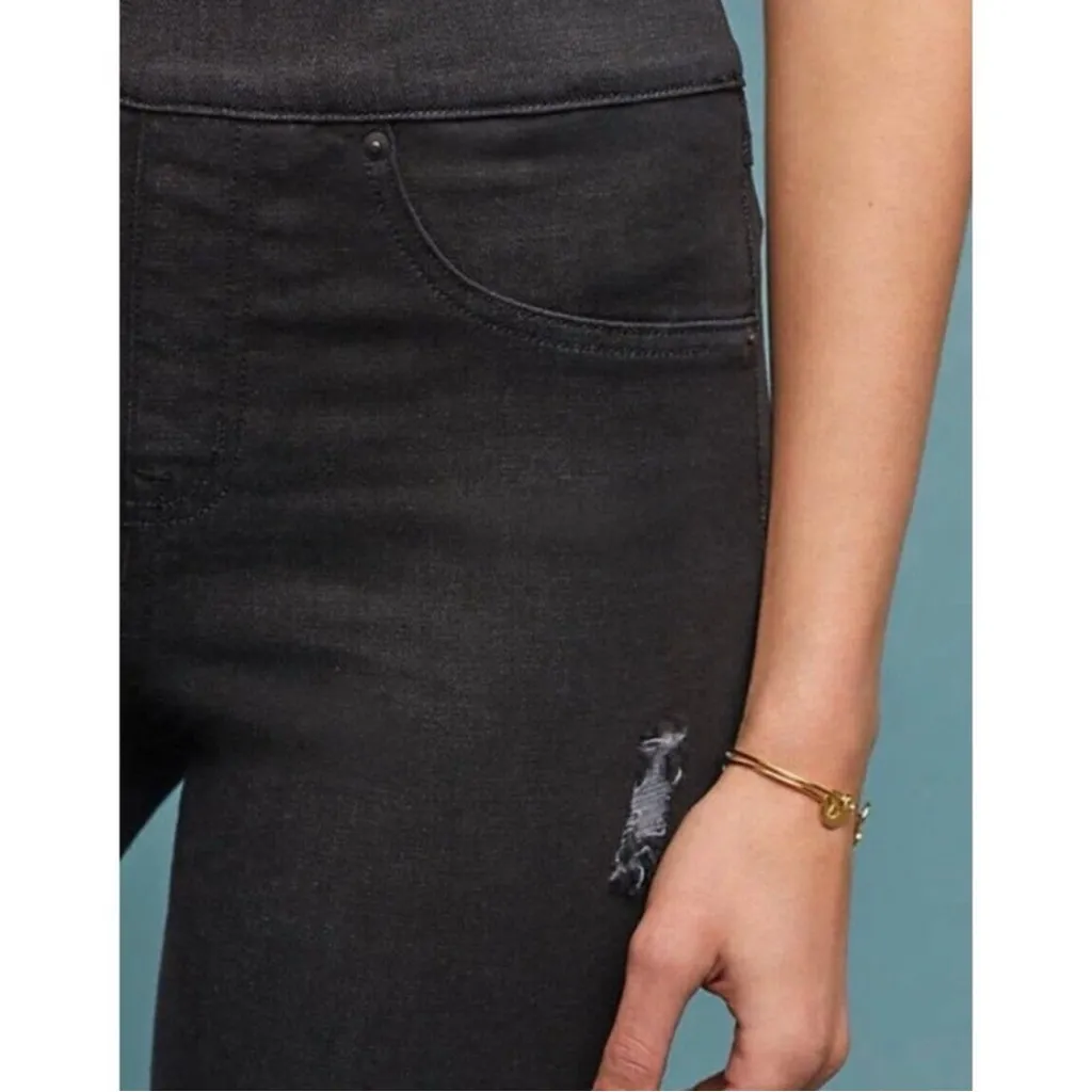 SPANX Distressed Skinny Jeans in Vintage Black Wash Size S - Image 4