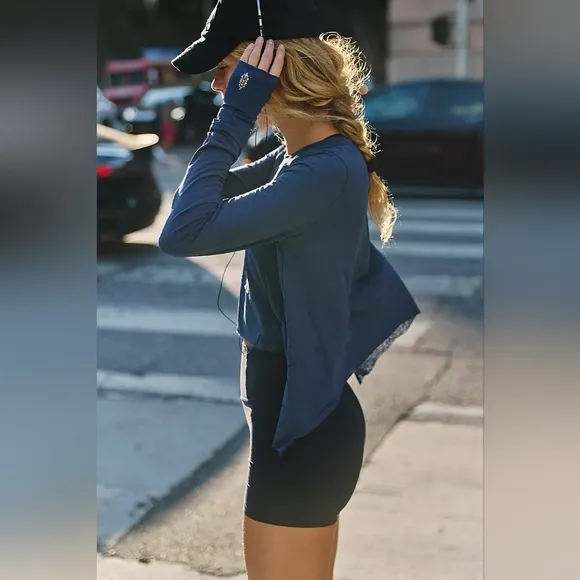 NWT Free People Tempo Long-Sleeve Tee Size S - Image 2