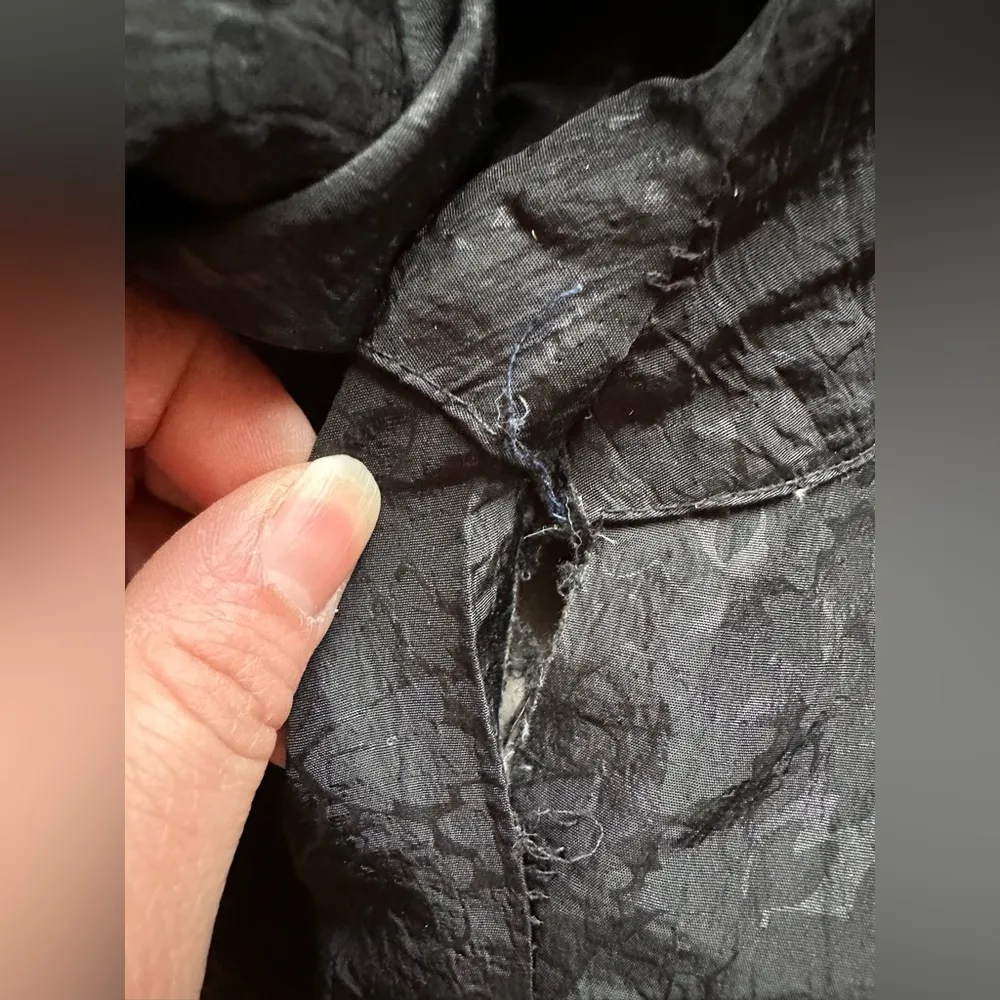 J.  Black Vintage Long Puffer Coat W Duck Down. Has Zipper & Buttons SZ S - Image 15