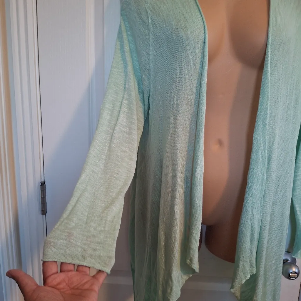 Torrid Sz 3 Mint Green Open Front Women's Sweater - Image 9