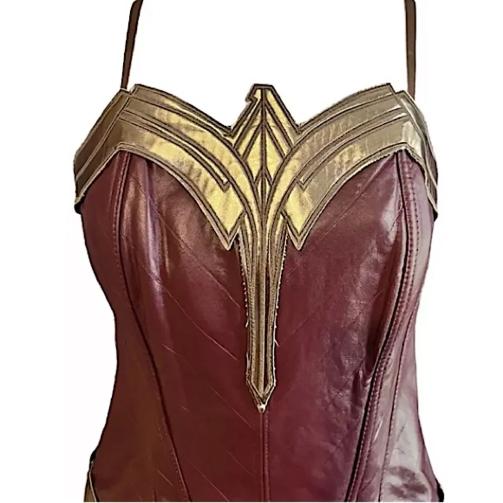 Wonder Woman  Adult Corset Bustier Top Costume Medium NWT - Image 6