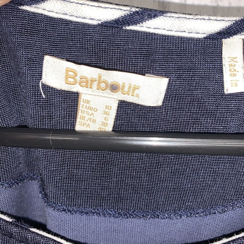 Womens Size 6 Barbour Dolostone Dress Navy EUC - Image 2