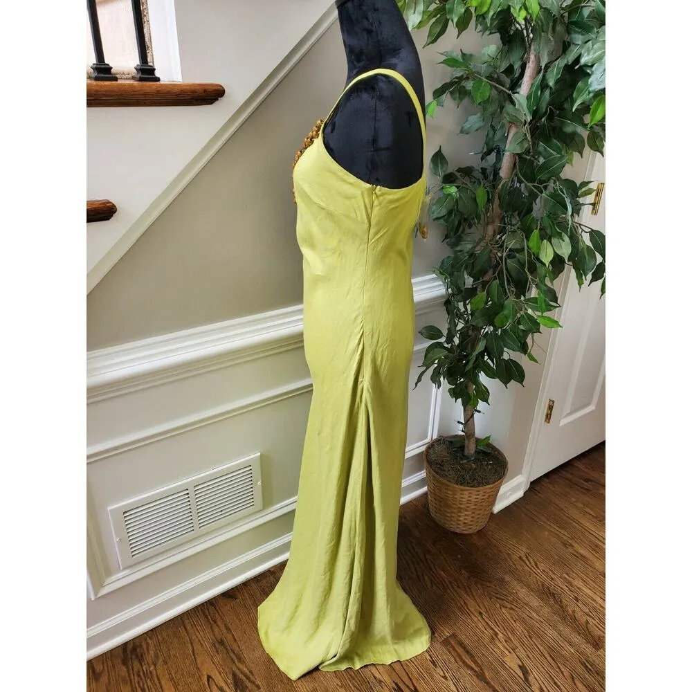 Metro Style Women Yellow Linen & Rayon V - Image 8