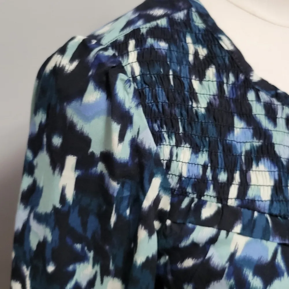 BeachLunchLounge Piper Printed Ecovero Top for Women in Blue Falls Size XS - Image 4